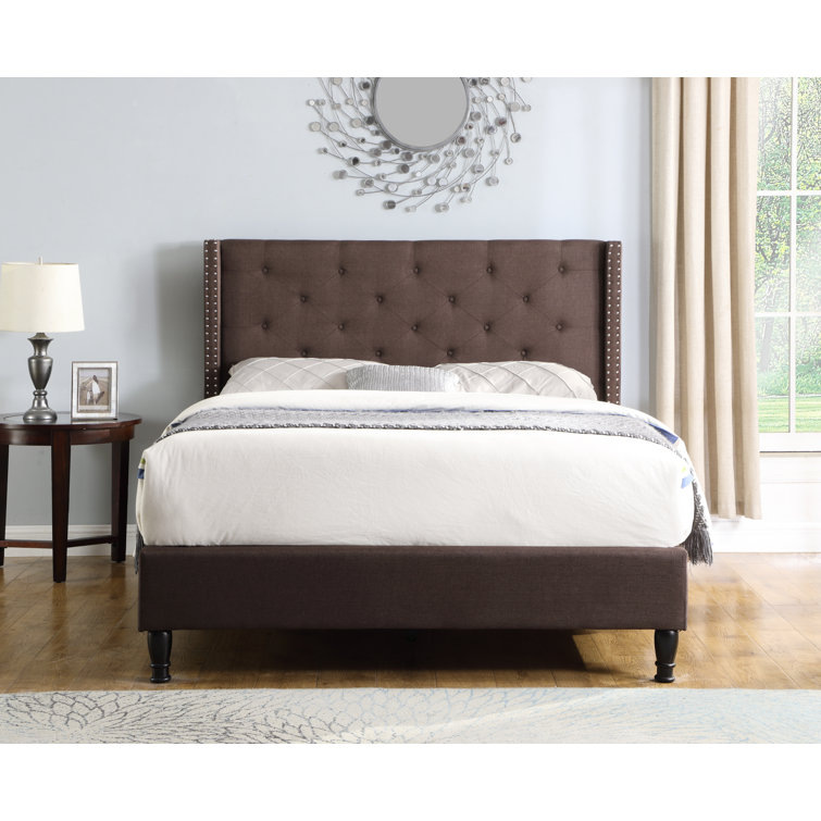 Mercer41 Boswell Tufted Upholstered Low Profile Platform Bed & Reviews Wayfair Canada